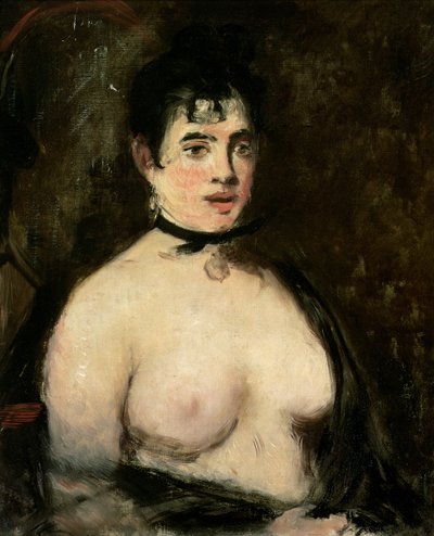 Brunette with Bare Breasts by Édouard Manet
